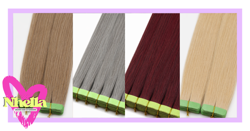 100% Remy Human tape in hair extensions Nhella